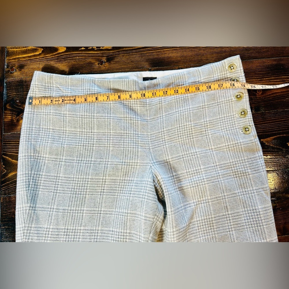Anthropologie Elevenses The Brighton Plaid Wool Flare Trouser Pants Sz 14 - Picture 8 of 8